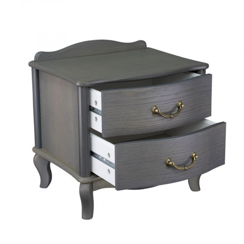 Прикроватная тумбочка Джульетта 2 ящика  (Серый ясень) Ls