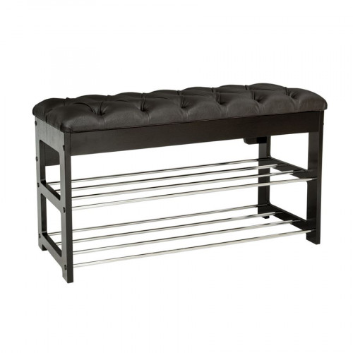 Банкетка "Грейс"  (Венге/Дунди 108, каретная стяжка) Вис