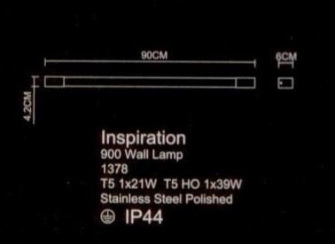 Настенная лампа арт. 1378 (Т5, 1х21W)