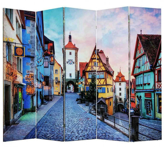 Ширма 1402-5 "Улицы города" (5 панелей)