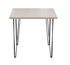 Стол для кафе Крис 750х750 ЛДСП беж\опоры черные