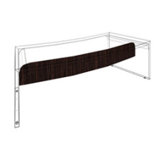 Панель защитная для закругленного стола 230*-*30, шпон