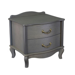 Тумбочка прикроватная "Джульетта" 2 ящ. (серый ясень) Вис