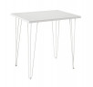 Стол для кафе Крис 800х590 ЛМДФ белый\опоры белые