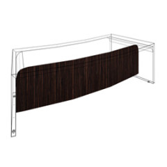 Панель защитная для закругленного стола 230*-*58, шпон