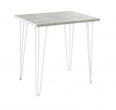 Стол для кафе Крис 800х590 ЛМДФ камень\опоры белые