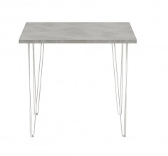 Стол для кафе Крис 800х590 ЛМДФ камень\опоры белые