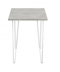 Стол для кафе Крис 800х590 ЛМДФ камень\опоры белые