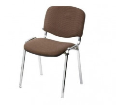 Стул для посетителей ИЗО хром ткань C24 коричневый