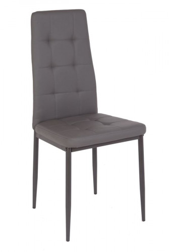 Стул С-1004 WINDY (DARK GREY PU) ноги серые