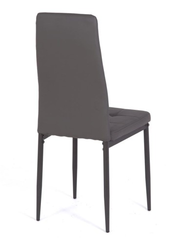 Стул С-1004 WINDY (DARK GREY PU) ноги серые