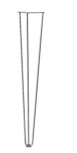 Стол для кафе Крис 800х590 ЛМДФ белый\опоры хром