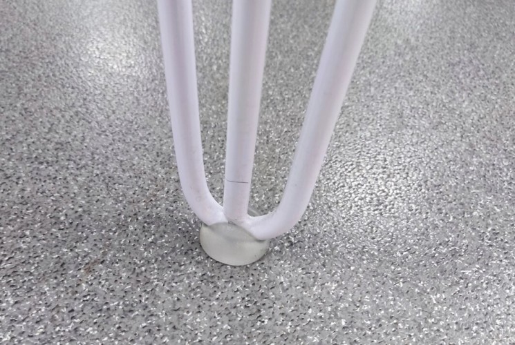 Стол для кафе Крис 800х590 ЛМДФ белый\опоры хром