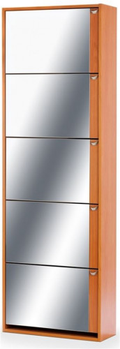 Обувница Комфорт К-5S  (Вишня/Зеркало)