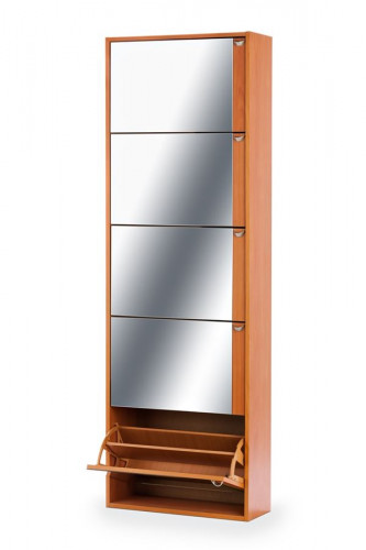 Обувница Комфорт К-5S  (Вишня/Зеркало)