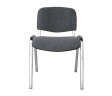 Стул для посетителей ИЗО хром ткань C26 черный\серый