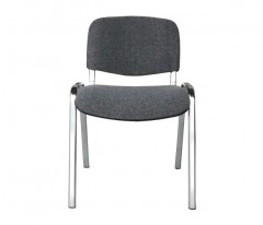 Стул для посетителей ИЗО хром ткань C26 черный\серый