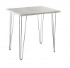 Стол для кафе Крис 800х590 ЛМДФ камень\опоры хром