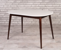 Стол овальный Алиса-1200  (белый/темный) раздвижной