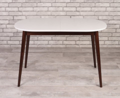 Стол овальный Алиса-1200  (белый/темный) раздвижной