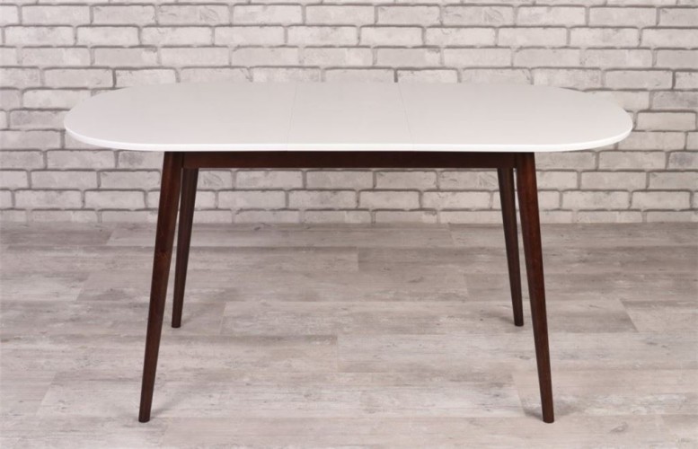 Стол овальный Алиса-1200  (белый/темный) раздвижной