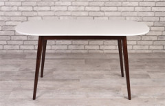 Стол овальный Алиса-1200  (белый/темный) раздвижной