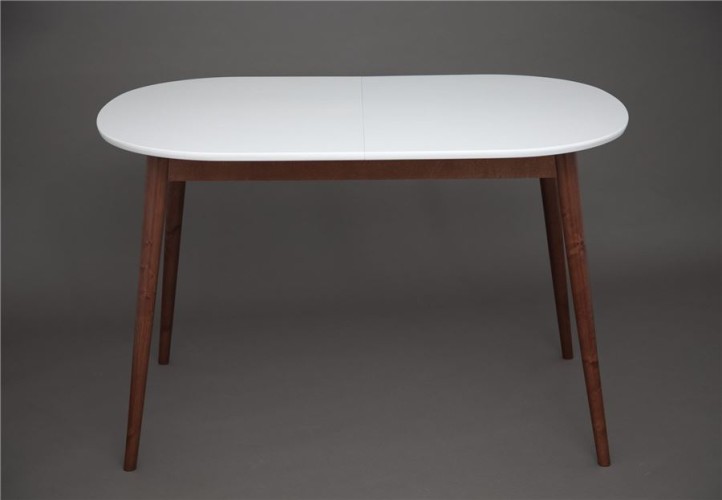 Стол овальный Алиса-1200  (белый/темный) раздвижной