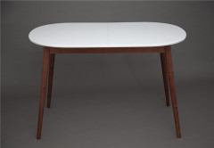 Стол овальный Алиса-1200  (белый/темный) раздвижной