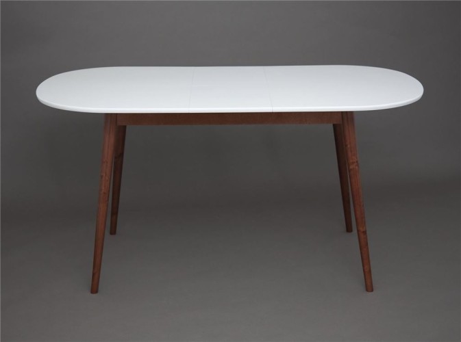 Стол овальный Алиса-1200  (белый/темный) раздвижной