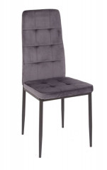 Стул С-1004 WINDY (Dark Grey velvet) ноги серые