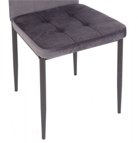 Стул С-1004 WINDY (Dark Grey velvet) ноги серые