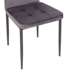 Стул С-1004 WINDY (Dark Grey velvet) ноги серые