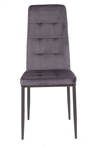 Стул С-1004 WINDY (Dark Grey velvet) ноги серые