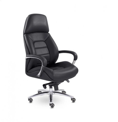 Кресло руководителя UTFC EPIK A-181-G L200 нат кожа (черный)