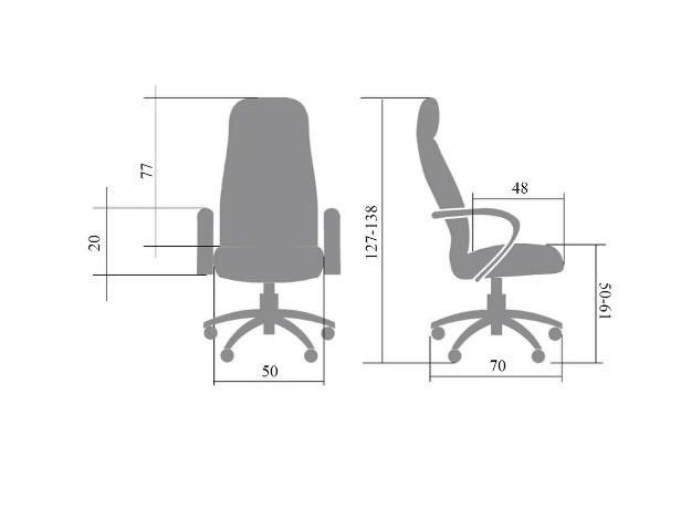 Кресло руководителя Монблан нат кожа вишня МТГ хром ИМ