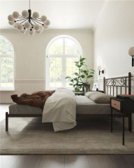 Кровать "Франческа" без изножья (120х200/ноги металл/цвет Коричневый бархат)