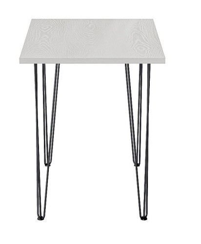 Стол для кафе Крис 800х590 ЛМДФ белый\опоры черные