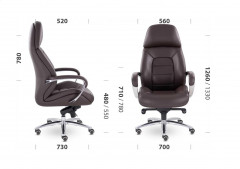 Кресло руководителя UTFC EPIK A-181-G L169 нат кожа (коричневый)