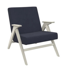 Кресло "Вест" (Дуб шампань/ ткань Verona Denim Blue, кант Verona Antrazite Grey)