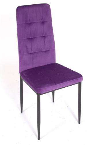 Стул С-1004 WINDY (Dark Purple velvet) ноги серые