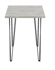 Стол для кафе Крис 800х590 ЛМДФ камень\опоры черные