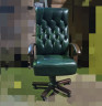Кресло руководителя Alberto steel нат кожа зелёная/дерево ИМ