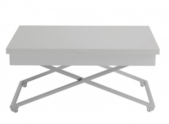 Стол трансформер "Андрэ" (Хром/Белый)