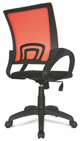 Офисное кресло Формула с оранжевой спинкой из сетки