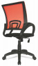 Офисное кресло Формула с оранжевой спинкой из сетки