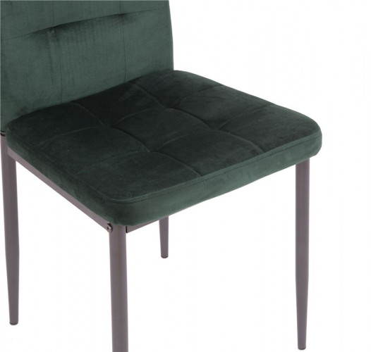 Стул С-1004 WINDY (Dark Green velvet) ноги серые