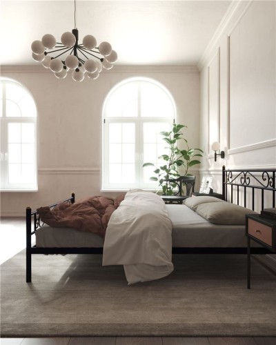 Кровать с изножьем "Франческа"  (120х200/ноги металл/цвет Коричневый бархат)