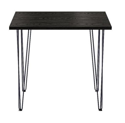 Стол для кафе Крис 800х590 ЛМДФ черный\опоры черные