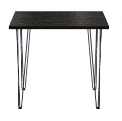 Стол для кафе Крис 800х590 ЛМДФ черный\опоры черные