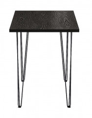 Стол для кафе Крис 800х590 ЛМДФ черный\опоры черные